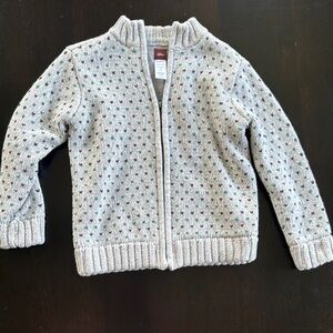 Tea Collection Cozy Gray and Green Knit Sweater